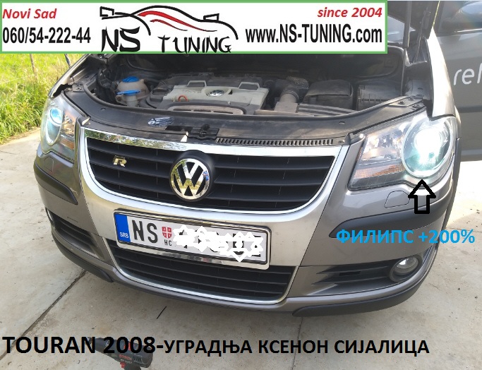 vw touran ugradnja xenon svetla h7 canbus trafo philips novi sad tuning